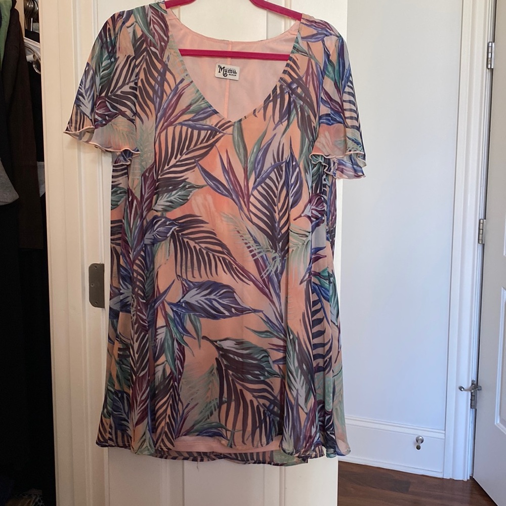 Show Me Your Mumu Kylie Mini Dress in Palm Funday - Size Medium